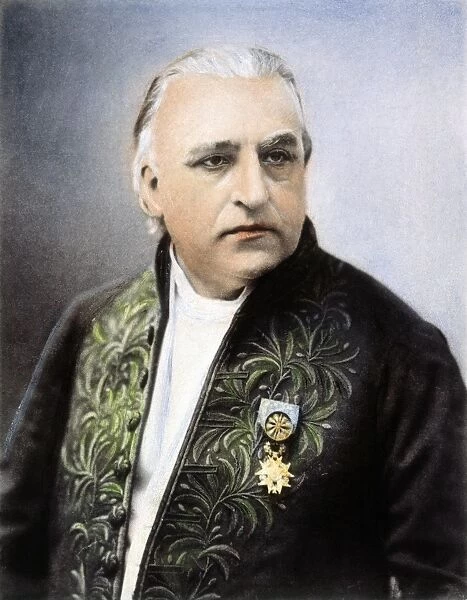 (1825-1893). French neurologist: oil over a photograph of Charcot wearing the uniform of the Academie Francaise
