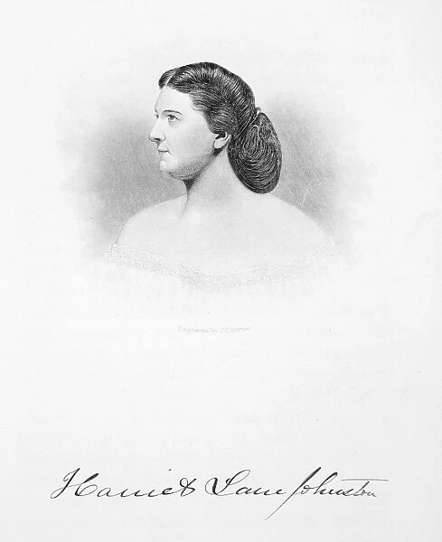 (1830-1903). Niece of President James Buchanan and White House hostess. Line and stipple steel engraving, 19th century
