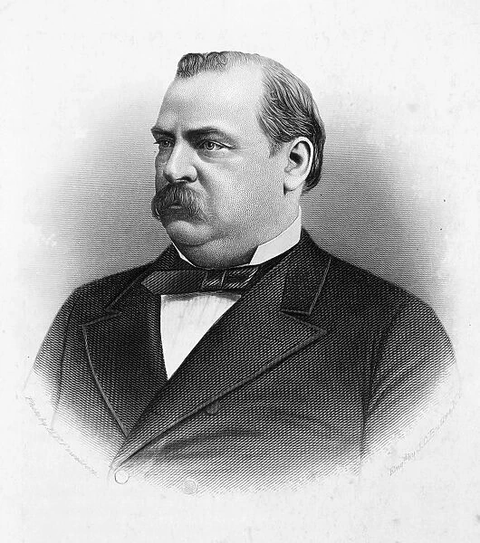 (1837-1908). 22nd and 24th President of the United States. Steel engraving, 19th century