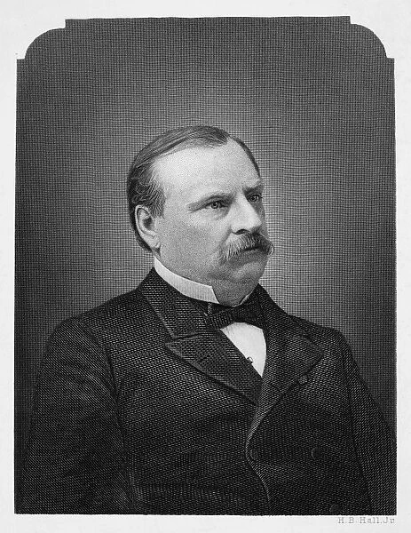 (1837-1908). 22nd and 24th President of the United States. Steel engraving, 19th century