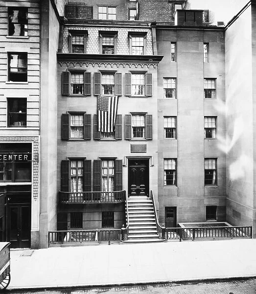 (1858-1919). 26th President of the United States. The house at 28 East 20th Street, New York City, where President Theodore Roosevelt was born on 27 October 1858