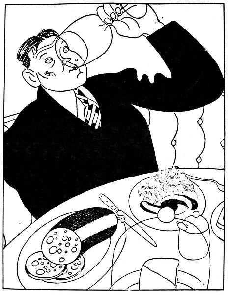 (1880-1956). American editor and satirist. Contemporary caricature