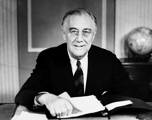 (1882-1945). 32nd President of the United States. Photographed c1944