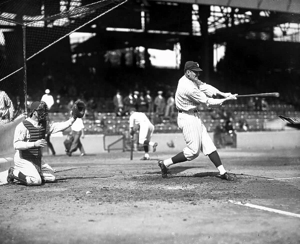 (1887-1946). American professional baseball player. Getting a hit, c1922