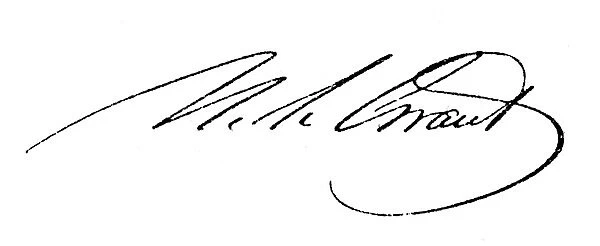 18th President of the United States. Autograph signature