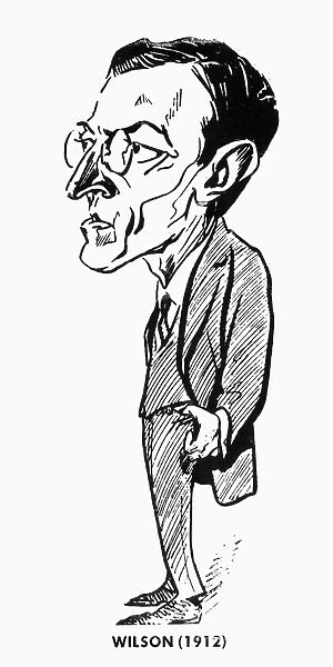 28th President of the United States. Caricature, 1912