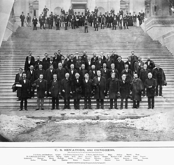 43rd CONGRESS, 1874. Senators of the 43rd United States Congress photographed in