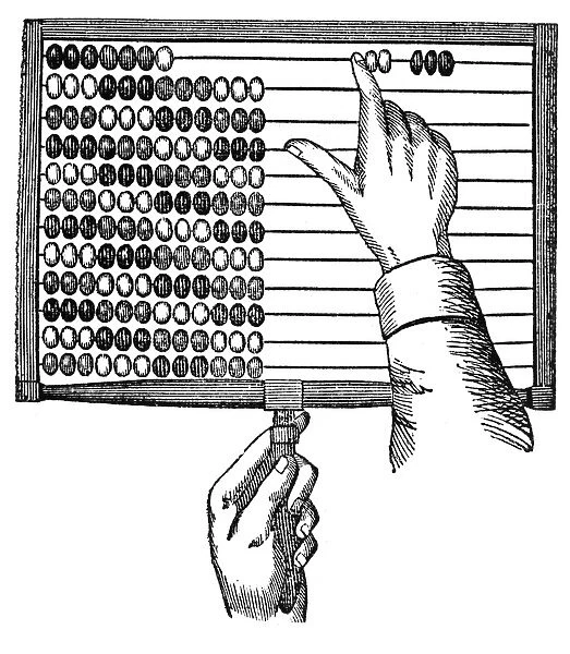ABACUS, 19th CENTURY. Line engraving