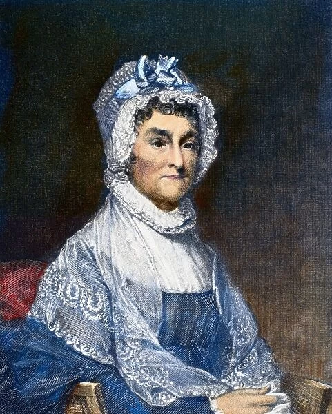 ABIGAIL ADAMS (1744-1818). American First Lady. Line and stipple engraving, 1839, after Gilbert Stuart
