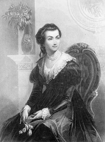 ABIGAIL ADAMS (1744-1818). Mrs. John Adams, American First Lady: steel engraving by John Sartain, 1854