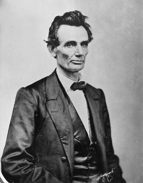 ABRAHAM LINCOLN (1809-1865). 16th President of the United States. Photograph, c1860