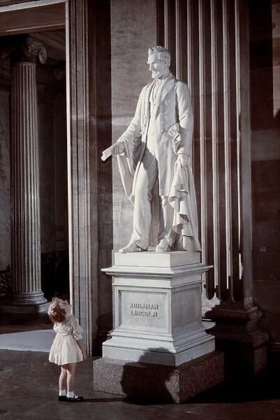ABRAHAM LINCOLN STATUE. By Vinnie Ream Hoxie in Rotunda of U. S. Capitol