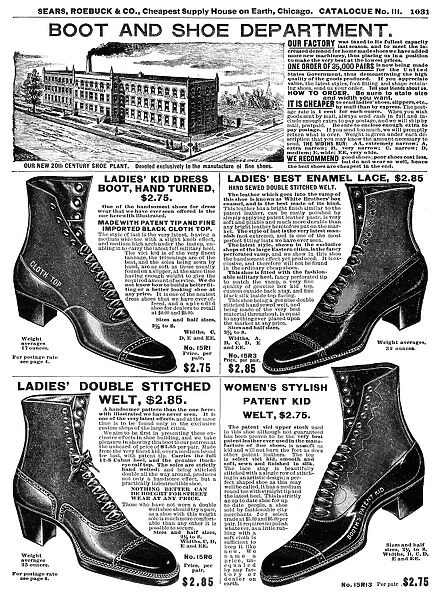 ADVERTISING CATALOGUE 1902. A page from a Sears, Roebuck, & Co Catalogue showing