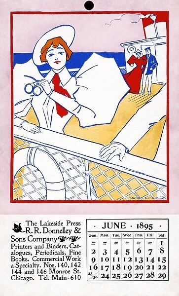 AD: LAKESIDE PRESS, 1895. Poster for The Lakeside Press from June 1895
