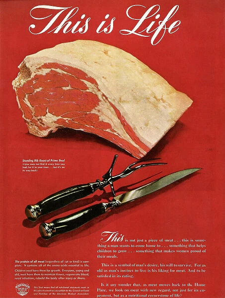 Advertisement for meat from the American Meat Institute, 1945