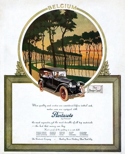 AD: THE PANTASOTE COMPANY. American advertisement for Pantasote Top Material, produced