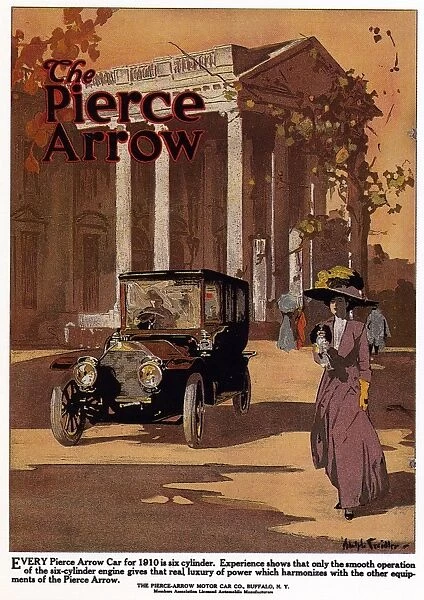 AD: PIERCE-ARROW, 1909. American advertisement for Pierce-Arrow automobiles