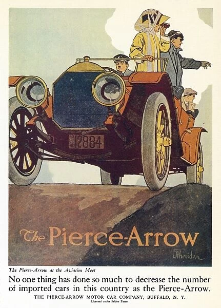 AD: PIERCE-ARROW, 1925. Pierce-Arrow automobile advertisement from an American magazine, 1925