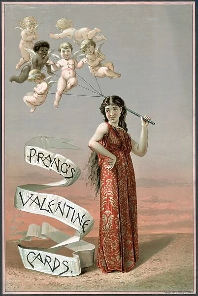 AD: VALENTINES, c1883. Advertisement for Prangs Valentines Day greeting cards