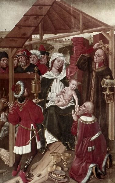 ADORATION OF THE MAGI. The Adoration of the Kings. Stanislaw Durink, Polish School, c1480