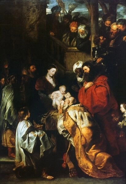 ADORATION OF THE MAGI. The Adoration of the Magi. Oil on canvas, Peter Paul Rubens