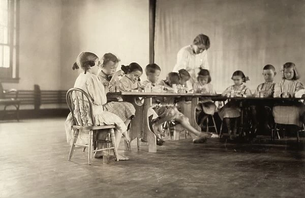 ALABAMA: CLASSROOM, 1911. Children of the mill settlement attending school at Lynchburg