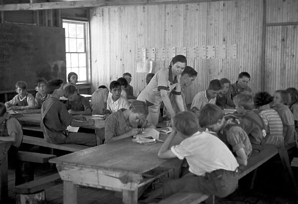 ALABAMA: CLASSROOM, 1936. Rural classroom for migrant children at Skyline Farms