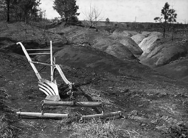 ALABAMA: EROSION, 1937. Eroded farmland in Jackson County, Alabama