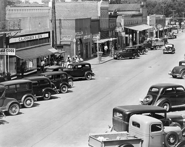 ALABAMA: TOWN, c1935. A small town in Hale County, Alabama. Photograph by Walker Evans, c1935-1936