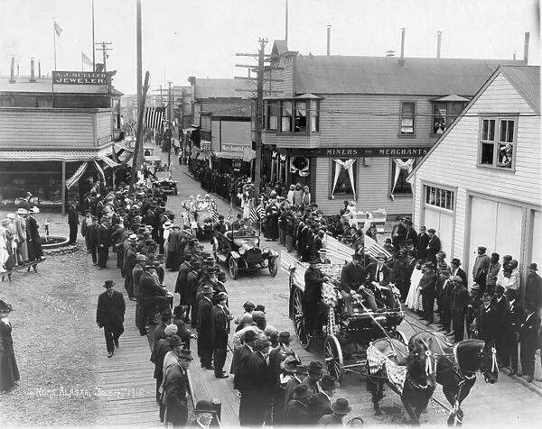 ALASKA: 4TH OF JULY, 1915. Fourth of July parade in Nome, Alaska, 1915