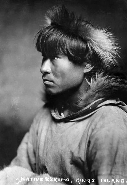 ALASKA: ESKIMO MAN, c1906. Eskimo man, a native of Kings Island, Alaska. Photograph