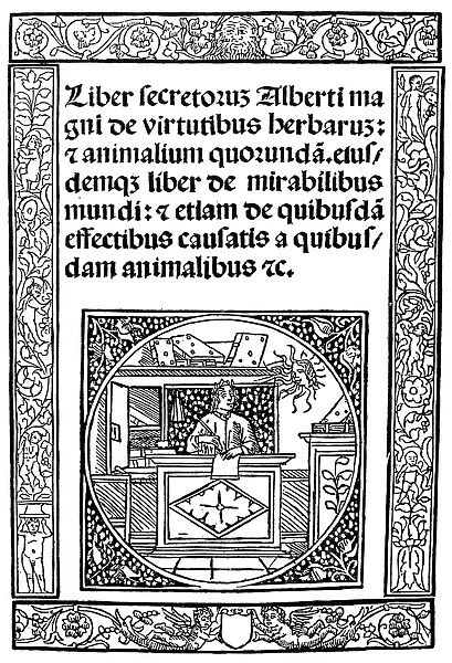 ALBERTUS MAGNUS (d. 1280). German scholastic philosopher