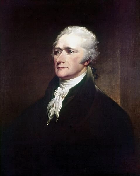 ALEXANDER HAMILTON (1755-1804). American politician. Oil on canvas, 1806, by John Trumbull