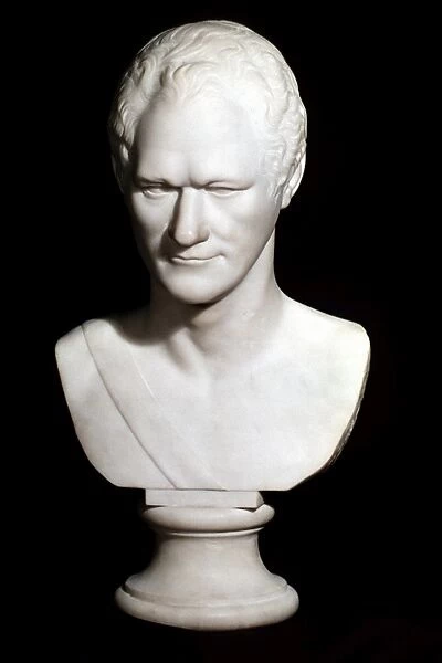 ALEXANDER HAMILTON. (1755-1804) American statesman. Marble bust by Giuseppe Ceracchi, c1794