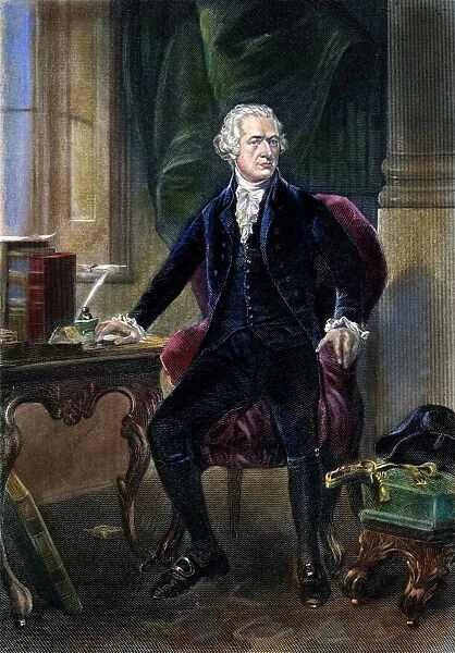 ALEXANDER HAMILTON (1755-1804). American politician. Engraving, 19th century