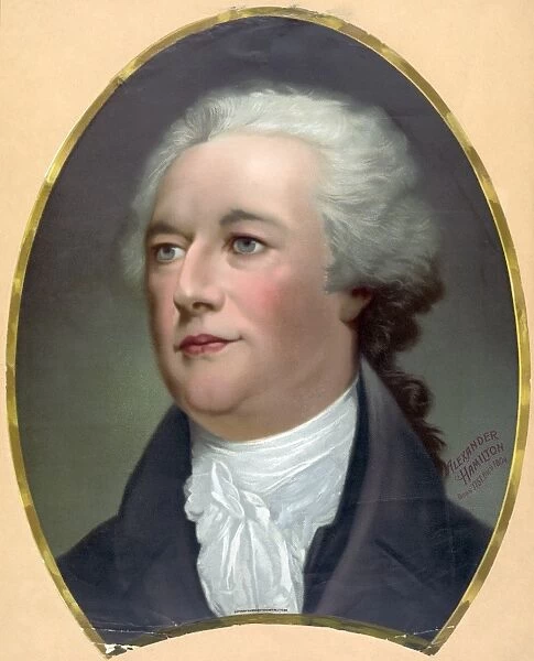 ALEXANDER HAMILTON (1755-1804). American lawyer and statesman. Chromolithograph