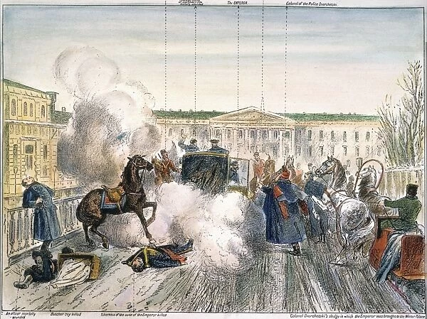 ALEXANDER II (1818-1881). The assassination of Czar Alexander II at St. Petersburg, 13 March 1881