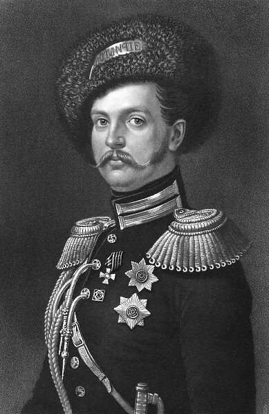 ALEXANDER II (1818-1881). Czar of Russia, 1855-1881. Mezzotint by John Sartain, 1857