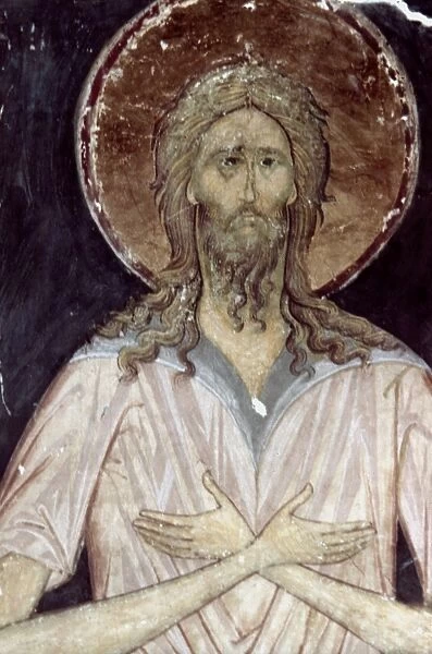ALEXIS THE GODs MAN. Fresco from the Assumption Cathedral. 15th century