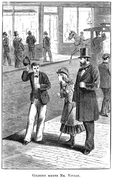 ALGER: ILLUSTRATION. An illustration from Shifting for Himself, one of the enormously popular 19th century books for boys written by Horatio Alger