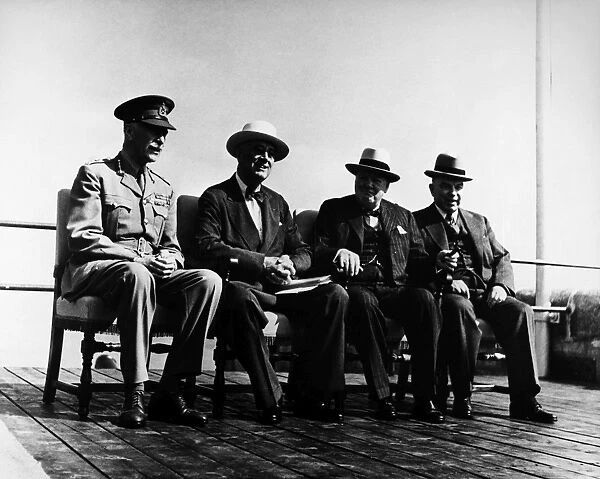 Allied leaders of World War II at the Second Quebec Conference, September 1944. From left: Lord Athlone, Franklin D. Roosevelt, Winston Churchill, and MacKenzie King