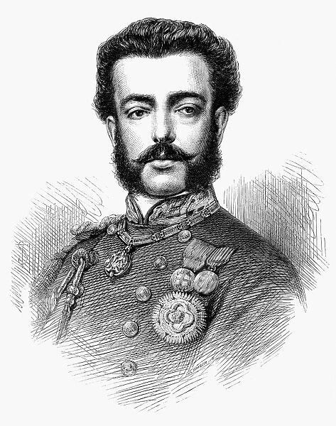 AMADEUS I (1845-1890). Duke of Aosta. King of Spain, 1870-1873. Wood engraving, English, 1870