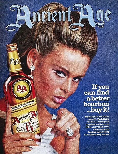 American advertisement for Ancient Age Kentucky Bourbon, 1967