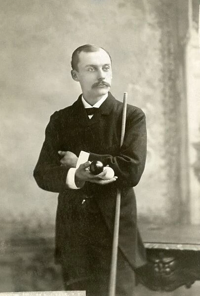 The American billiards champion, c1890: photograph