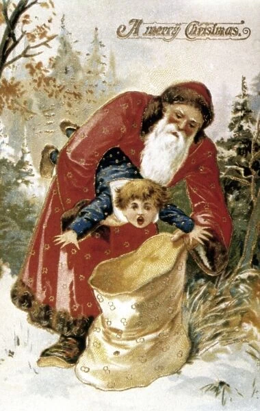 AMERICAN CHRISTMAS CARD. Late 19th century