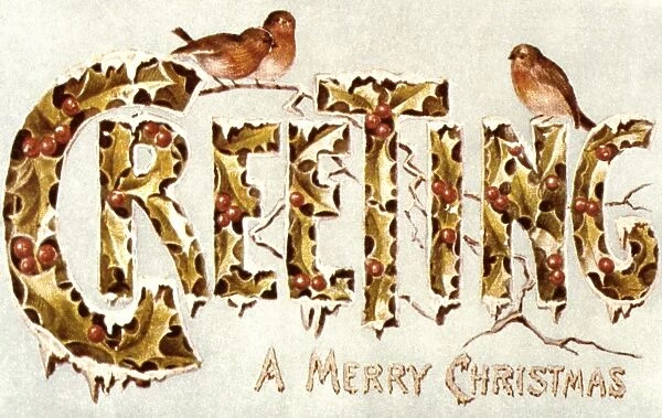 AMERICAN CHRISTMAS CARD. Late 19th century