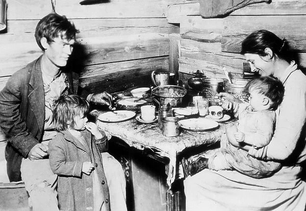 AMERICAN FARMERS, c1935. A picture of a destitute rural family during the Great Depression