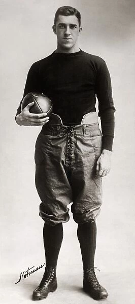 American football player. Photographed c1924