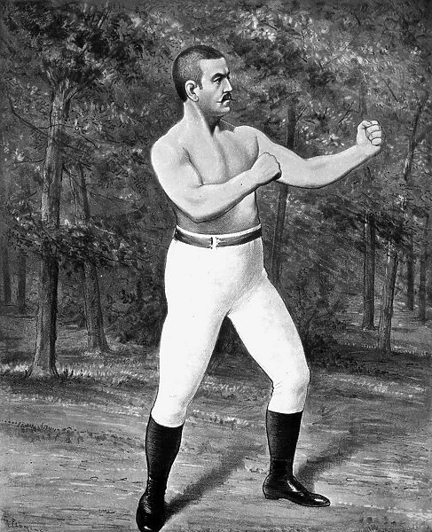 American heavyweight pugilist. Lithograph, 1887
