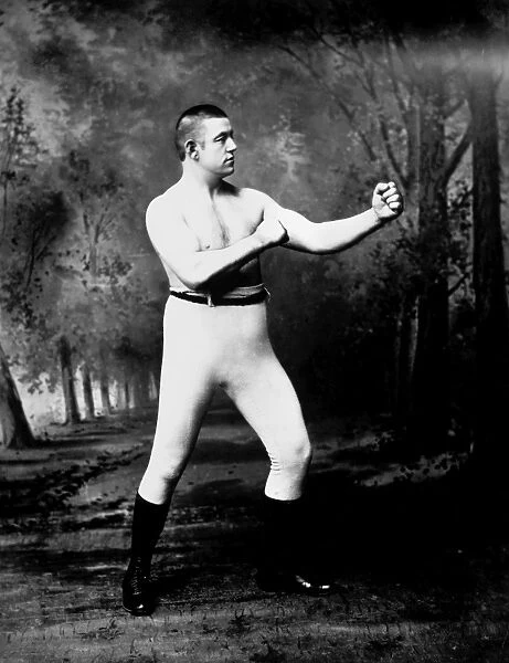 American heavyweight pugilist. Photographed c1885